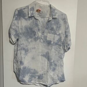 Rails Light Blue Tie-Dye Casual Shirt